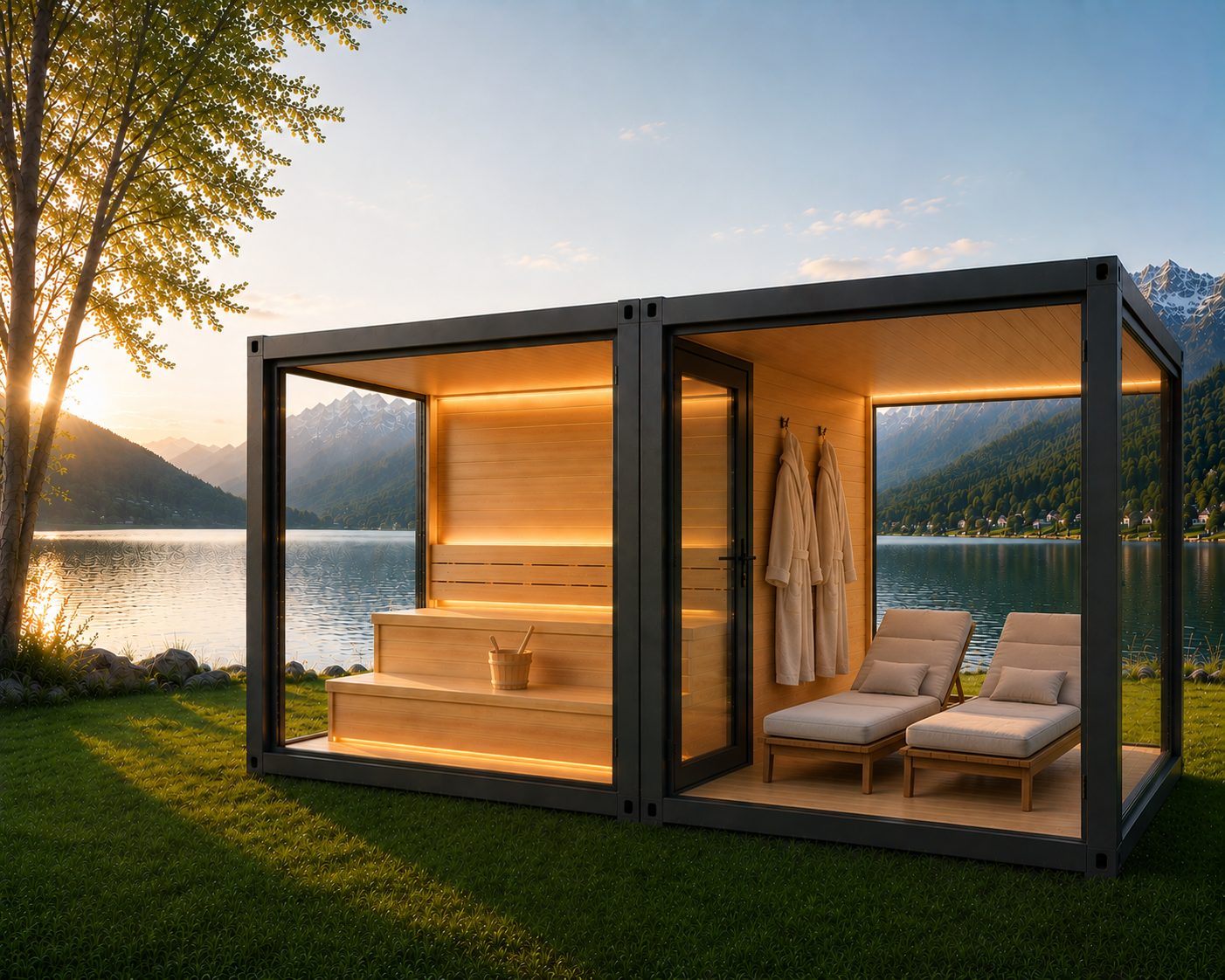 SAUNA CUBE 10 Fuß – KI-generierter Inhalt
